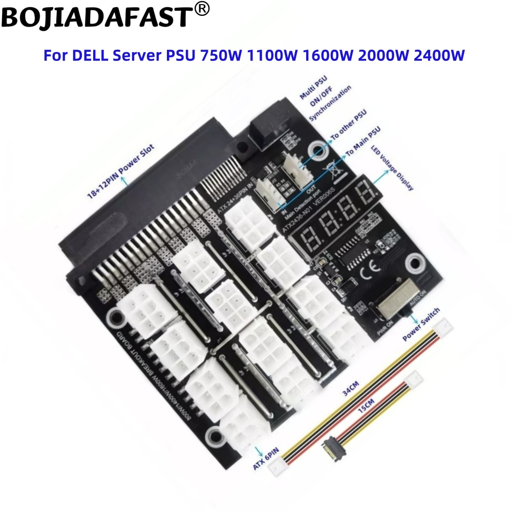 2400W Server Psu Breakout Board - Placa de distribución de energía para